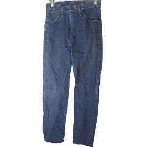 VTG Wrangler High Rise Slim Straight Classic Denim Jeans 28 30